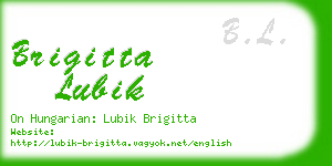 brigitta lubik business card